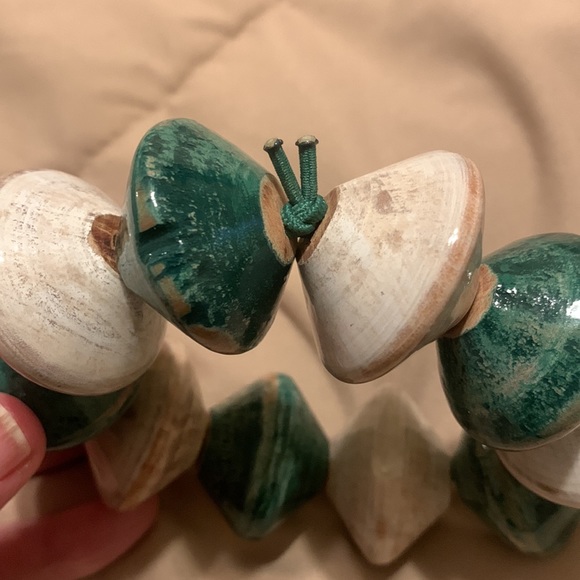 Handmade wooden bracelet. Hand carved and glazed. Artisinal! One of a kind! NEW - Picture 2 of 2